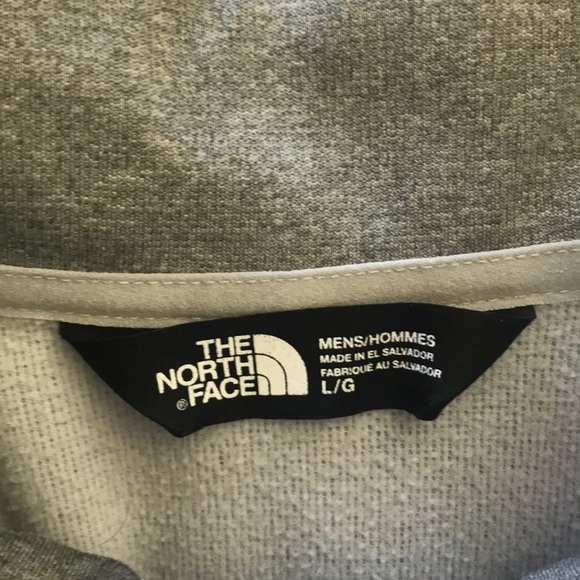 North face zip gray pullover size L - Picture 3 of 4
